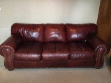 Leather Couch w/Studs