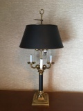 Brass Lamp with Copper Shade and Adjustable Lights/Shade