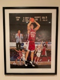 Framed Miami University Basketball Print Signed by Artist and Numbered 103/300