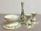 Group of Four Lenox Holiday Candle Holders and Vase