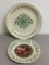 Two Piece Lot of Lenox Holiday Serving Tray and Santa Cookie Plate