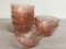 Group of Pink Swirl Glass Bowls Made in France