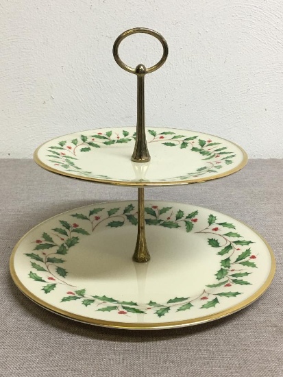 Lenox Holiday Two Tier Serving Tray