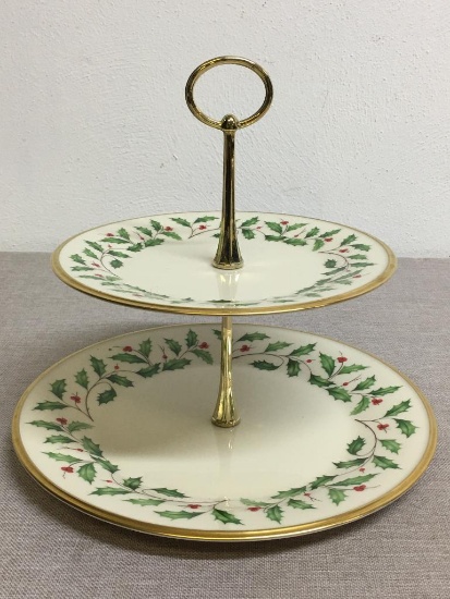 Lenox Holiday Two Tier Serving Tray