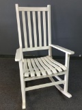 Painted White, Wood Rocking Chair