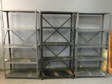 Three Metal Shelves as Pictured