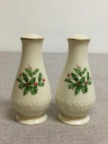Pair of Lenox Holiday Salt/Pepper Shakers
