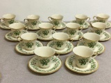 Group of Lenox Holiday Tea Cups and Saucers