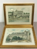Pair of Framed Sketches Signed by Artist