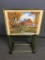 Vintage Metal Coca Cola TV Trays and Stand