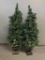Pair of Decorative Outdoor Christmas Trees