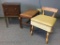 Three Piece Lot Incl Vintage Sewing Chair, Bench and Sewing Cabinet