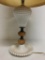 Vintage Milk Glass Lamp w/Shade