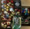 Misc Christmas Lot Incl Vintage Ornaments and Lights