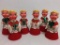 Group of Six Vintage Plastic Christmas Carolers
