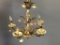 Vintage Capodimonte Chandelier w/Candle Wick Bulbs