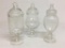 Group of Three Lidded Apothecary Jars