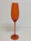 Stemmed Orange Glass Vase