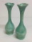 Pair of Ceramic Iridescent Vases