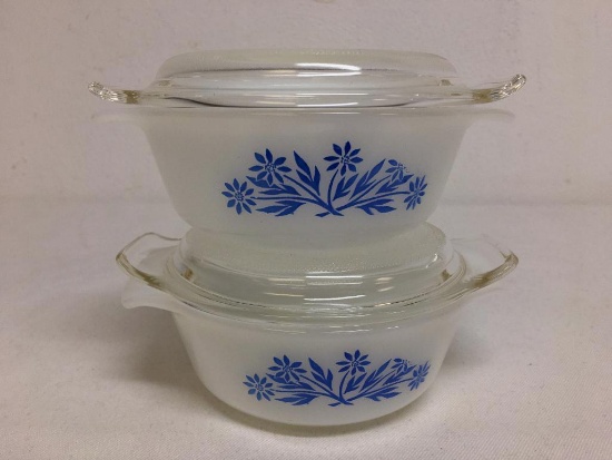 Pair of Anchor Hocking Fire King Baking Dishes w/Lids