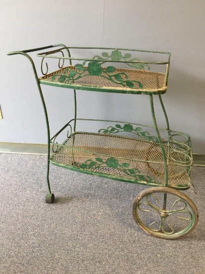 Outdoor Metal Rolling Cart