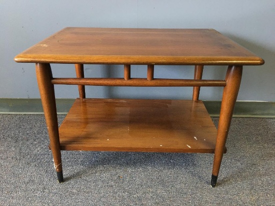 Mid Century Wood Inlay Side Table by Lane