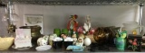 Shelf Lot of Misc Porcelain Items and More