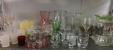 Shelf Lot of Misc Glass Items