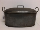 Large Vintage Roasting Pan w/Lid and Trivet