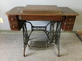 Antique Singer Sewing Machine and Cabinet