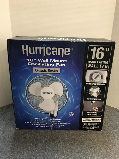 Hurricane 16 inch Oscillating Wall Fan