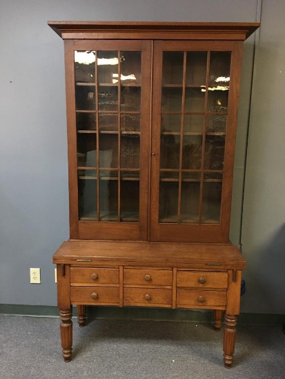 Antique China Cabinet/Secretary with Folding Top