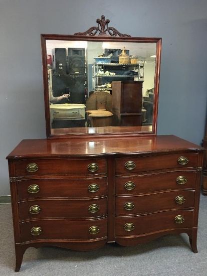 Vintage Mahogany Dresser with Mirror