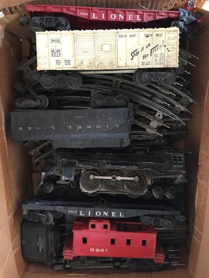 Group of Lionel Train Cars and Track
