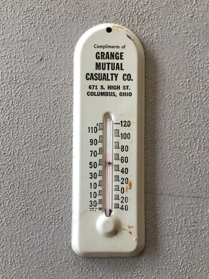 Grange Mutual Casualty Co Metal Thermometer