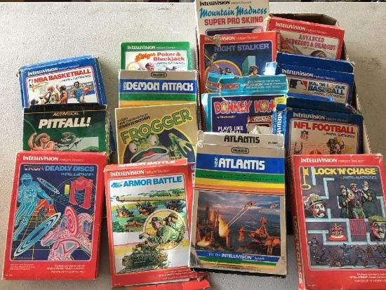 Group Lot of Misc Intellivision Games in Original Boxes