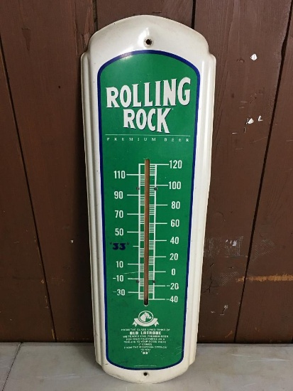 Metal Rolling Rock Thermometer