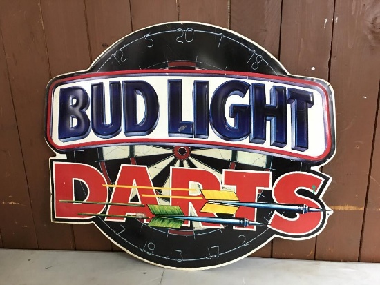 Metal Bud Light Darts Sign