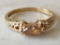 14K Ring with Cubic Zirconia Center