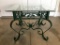 Metal and Glass Outdoor Table