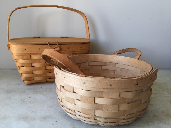 Collection of 2 Longaberger Baskets