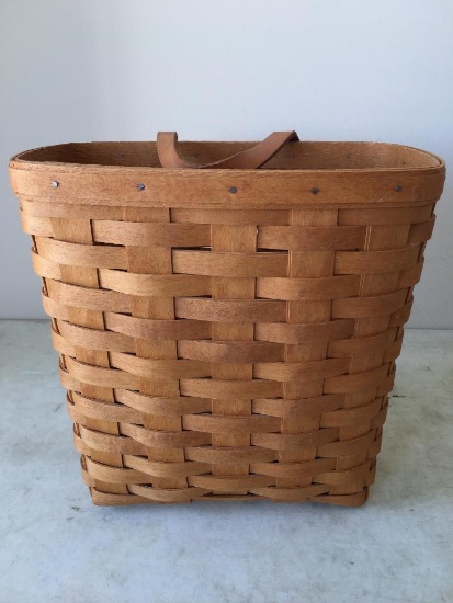 Longaberger Basket with Leather Handles