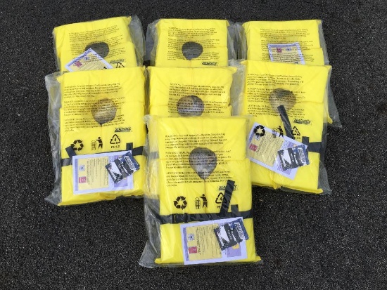 Lot of 7 Seachoice Adult Size Life Jackets
