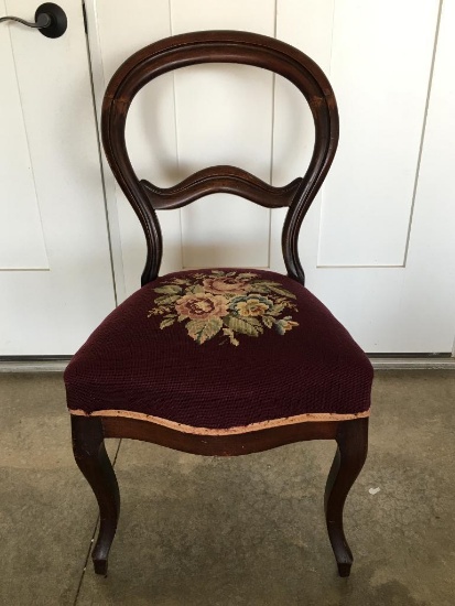 Antique Mahogany Balloon Back Chair