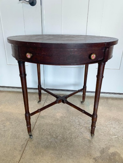 Round Wooden Occasional Table