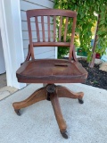 Vintage Wooden Desk Chair