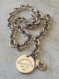 Tiffany Clasp and Pendant 18 Inch Necklace