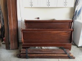 Queen Size Wooden Sleigh Bed