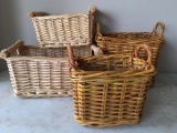 Lot of 4 Wicker Baskets