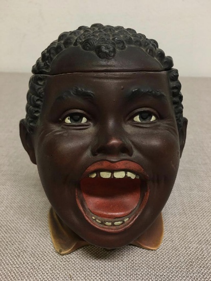 Ceramic Head Jar with Removable Top